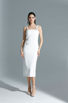 Elegantna haljina sa cvetnim aplikacijama Tiffany Production
